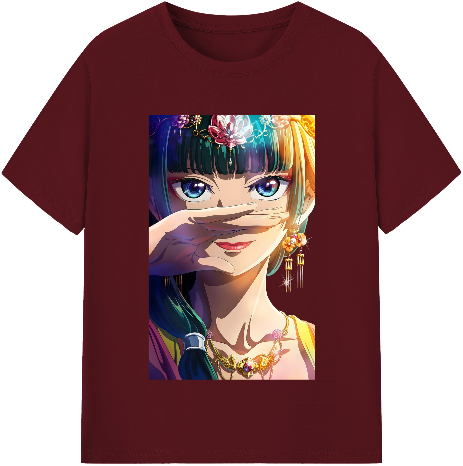（画像用） 薬屋のひとりごと The Apothecary Diaries 綿100％半袖Tシャツ（フロントプリント）